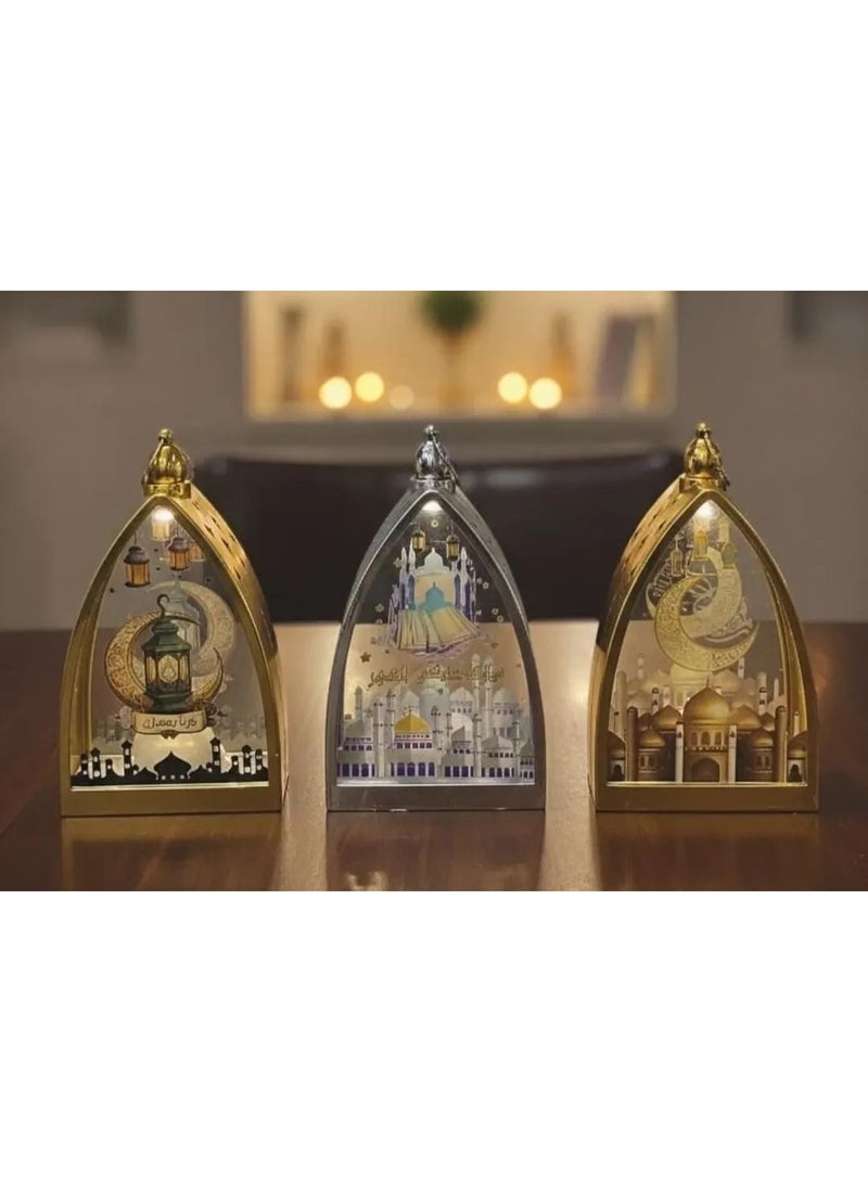 Ramadan Kareem Box + 6 Gifts (Large Tomtom Doll + Mug with Straw + Scented Candle + Electronic LED Candle + 23cm Triangle Lantern + 20cm Wooden Lantern) - Image 4